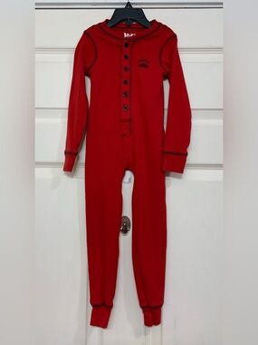 LazyOne Red Bear Bum Flapjack Red Black 2T Pajama Sleeper.           3606